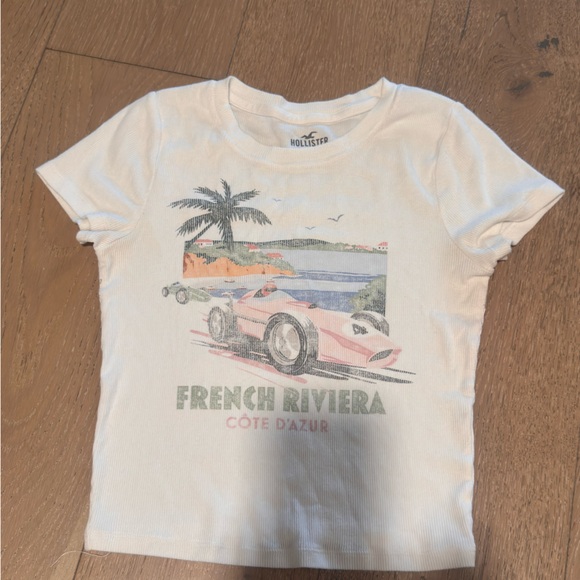 Hollister White French Riviera Graphic Tee - Picture 3 of 5